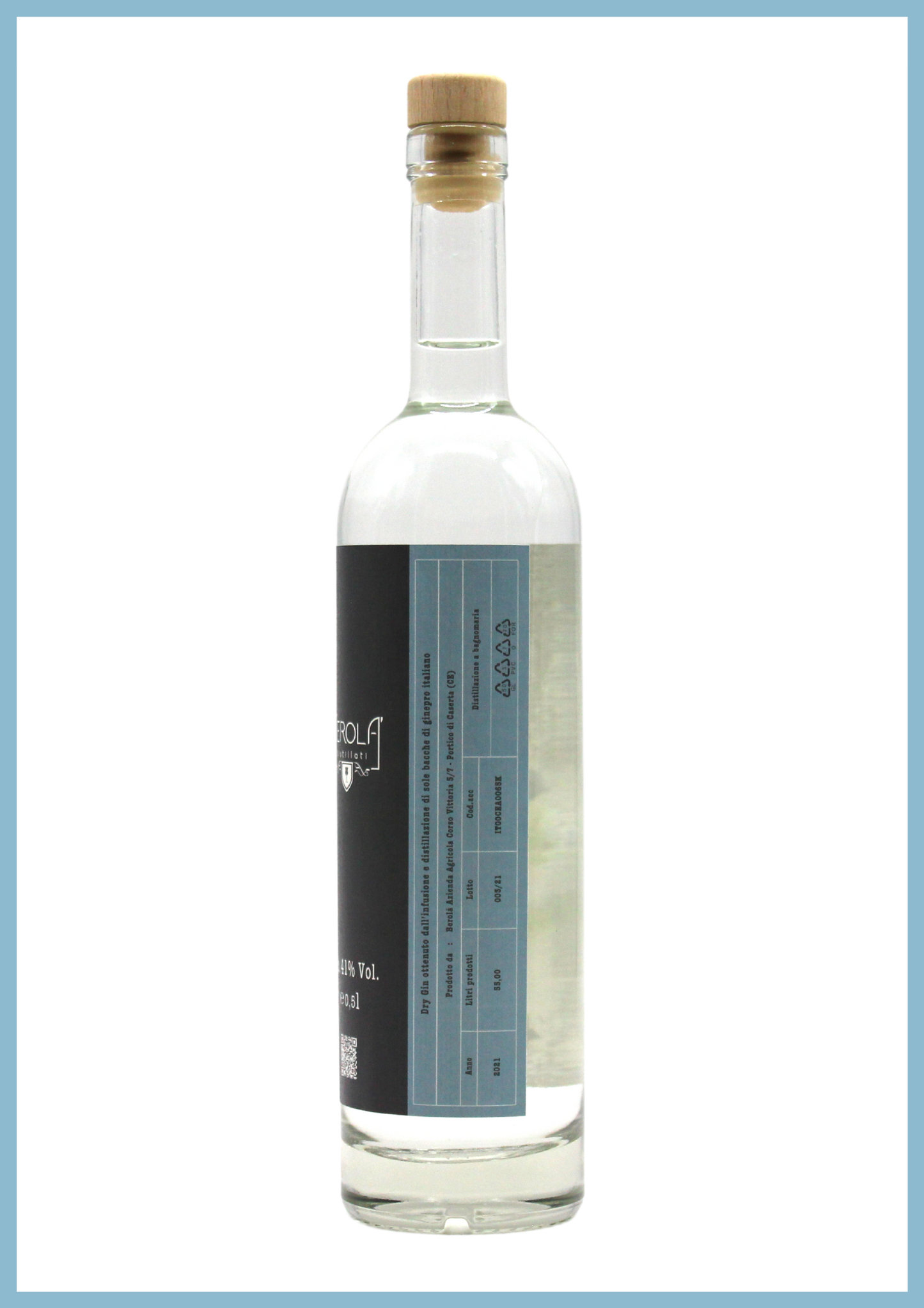bottiglia di B•GIN un gin artigianale 100% ginepro