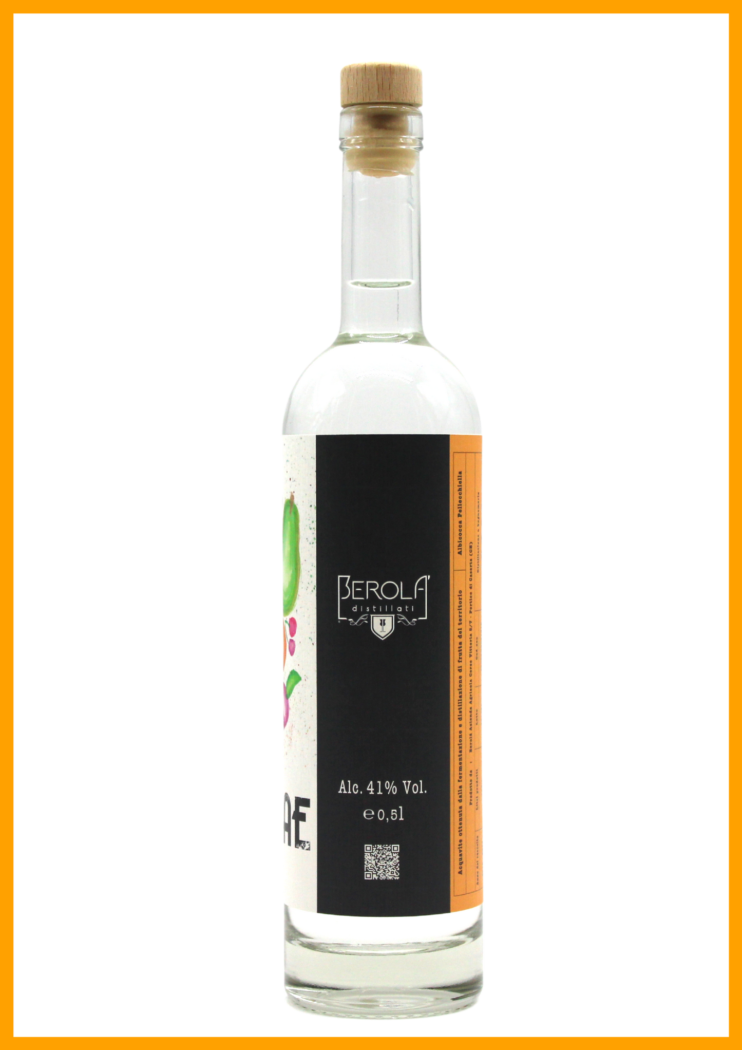 bottiglia di B•VITAE Albicocca Pellecchiella acquavite di frutta artigianale 100% italiana