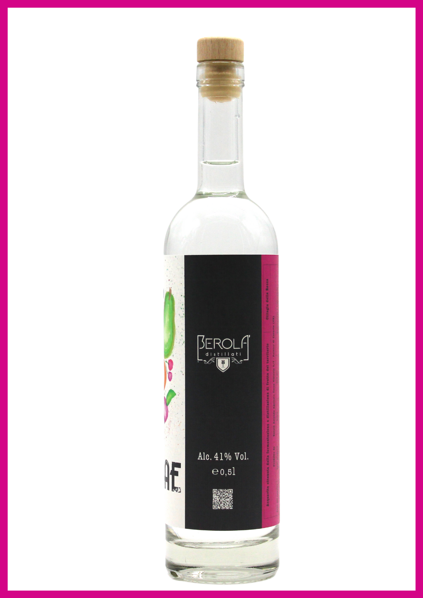 bottiglia di B•VITAE Ciliegia della Recca acquavite di frutta artigianale 100% italiana