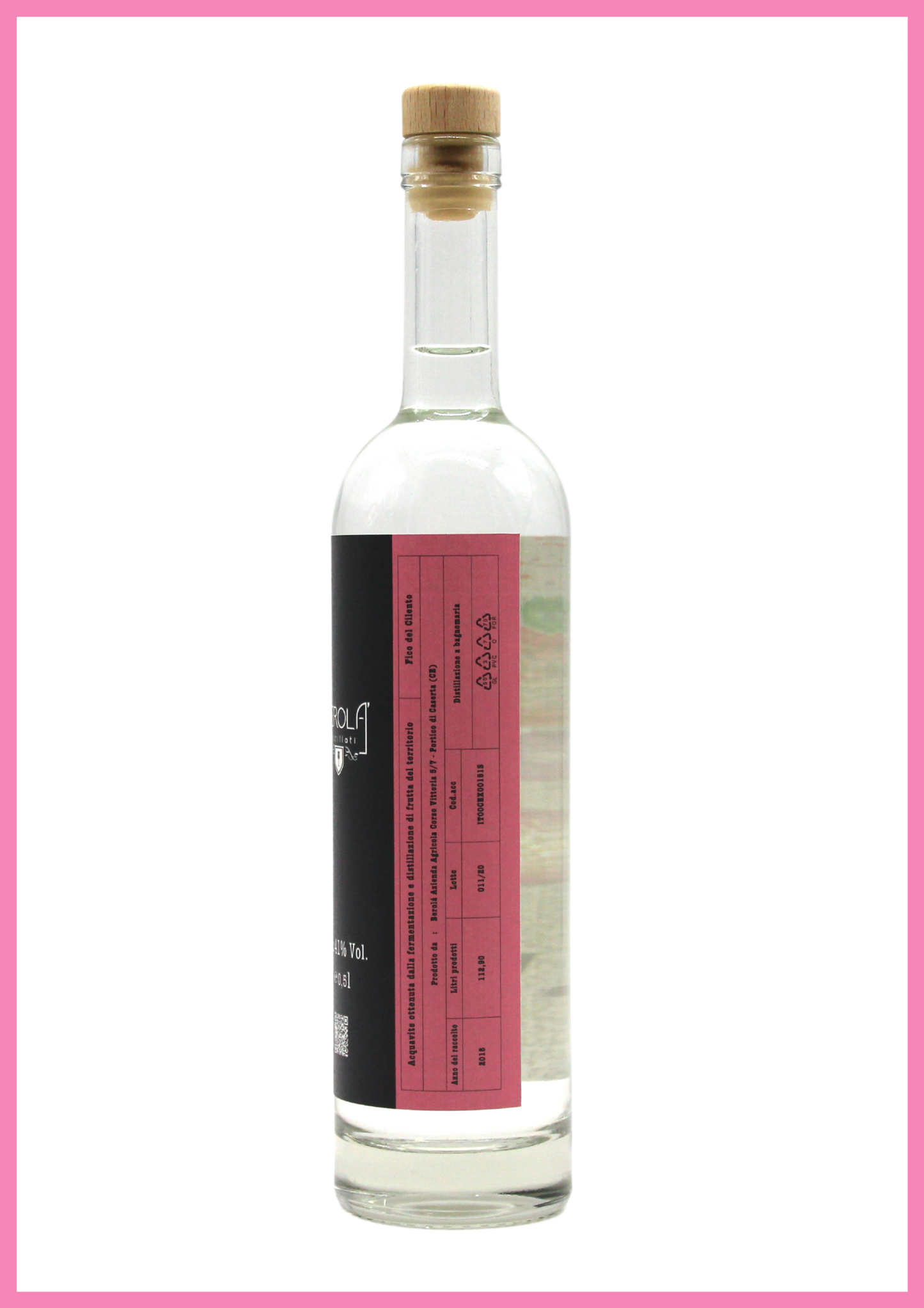 bottiglia di B•VITAE Fico del Cilento acquavite di frutta artigianale 100% italiana