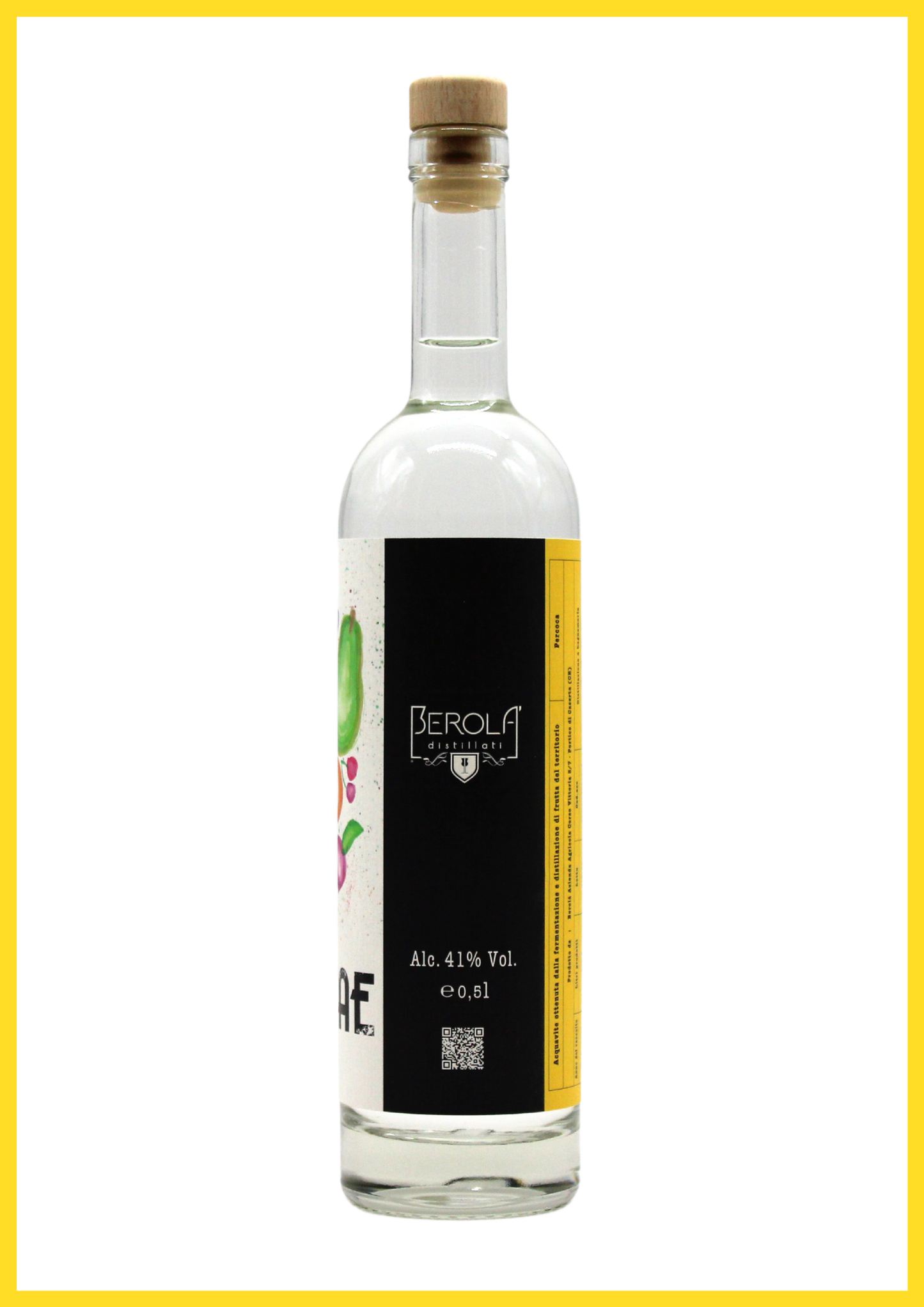 bottiglia di B•VITAE Percoca acquavite di frutta artigianale 100% italiana