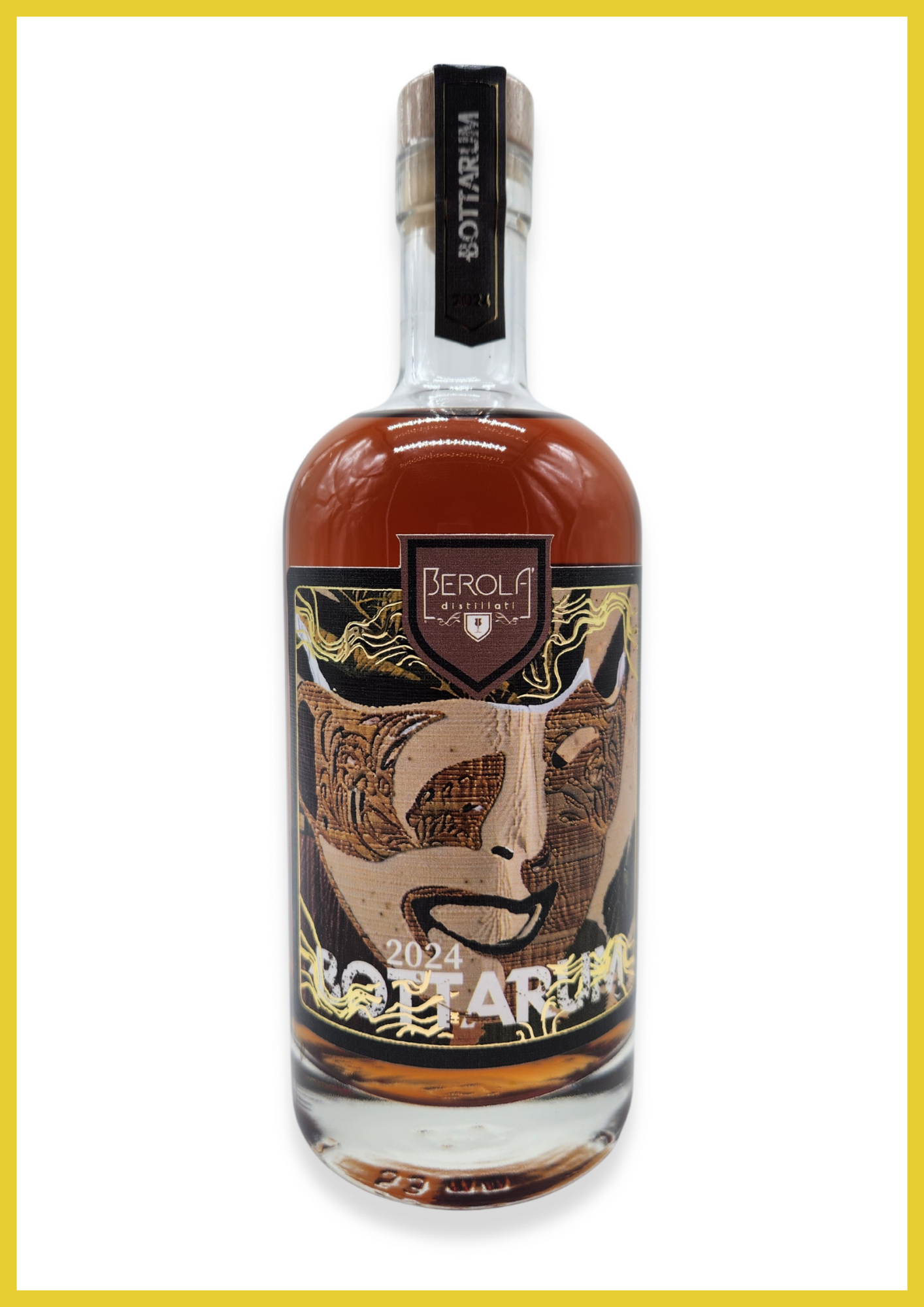 bottiglia di BOTTARUM 2024 rum artigianale 100% italiano da puro succo di canna da zucchero 