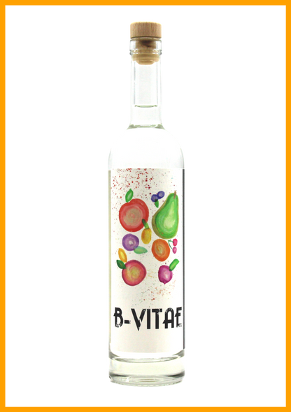 bottiglia di B•VITAE Albicocca Pellecchiella acquavite di frutta artigianale 100% italiana