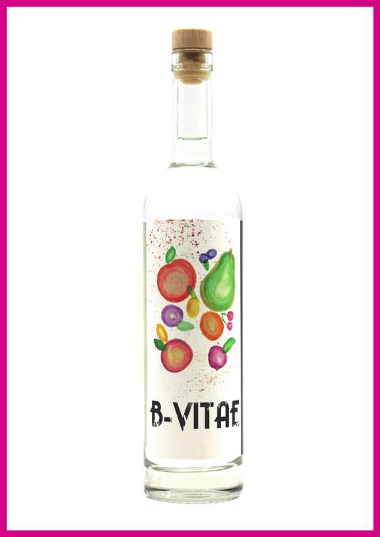 bottiglia di B•VITAE Ciliegia della Recca acquavite di frutta artigianale 100% italiana