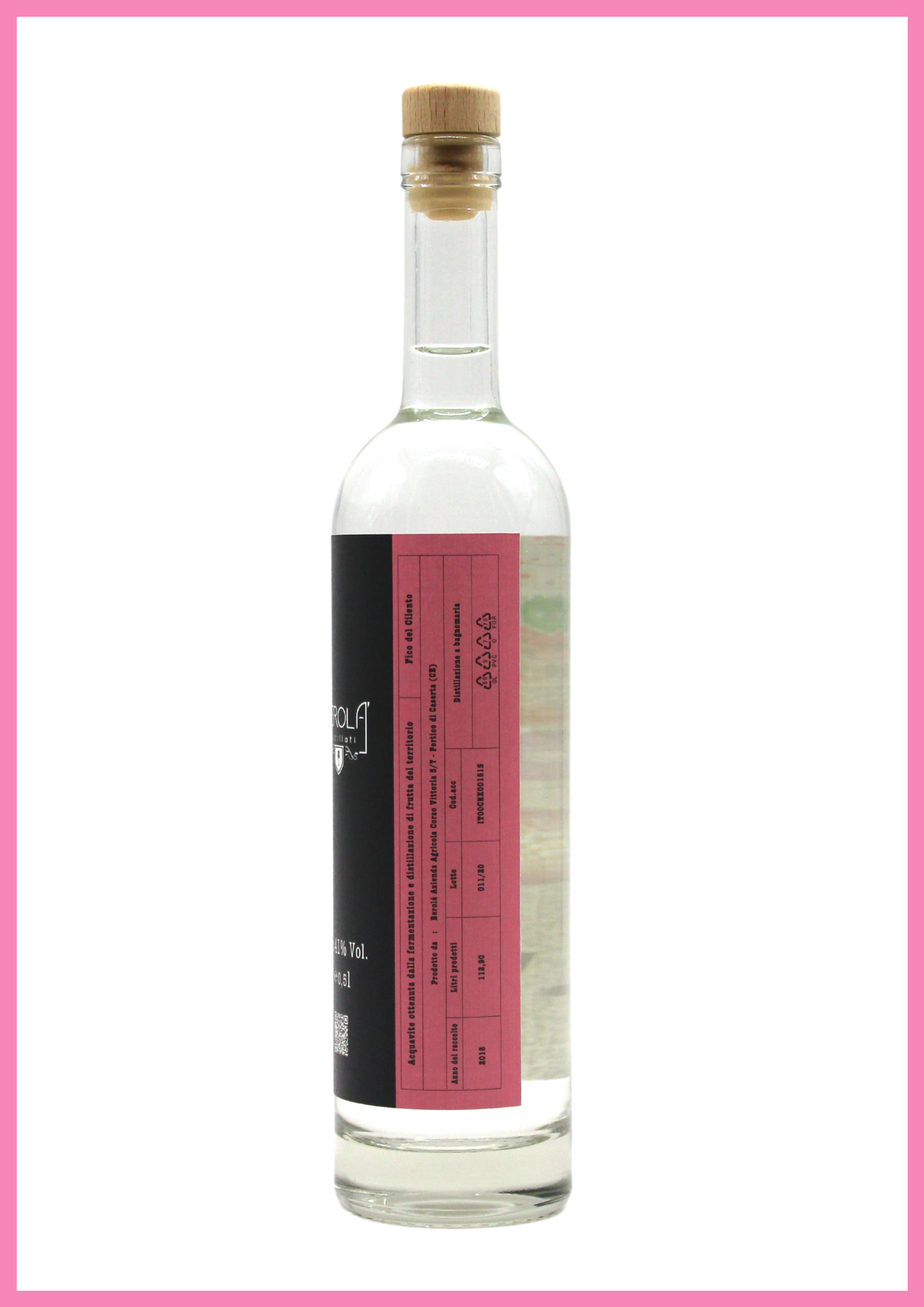 bottiglia di B•VITAE Fico del Cilento acquavite di frutta artigianale 100% italiana 