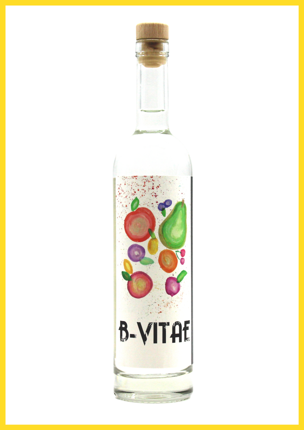 bottiglia di B•VITAE Percoca acquavite di frutta artigianale 100% italiana 